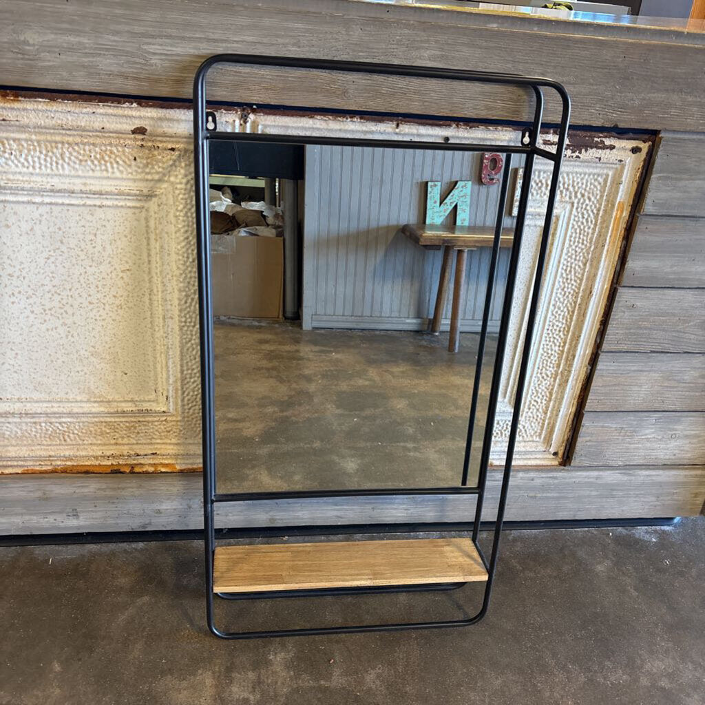 Framed Wall Mirror with Shelf 19 X 36