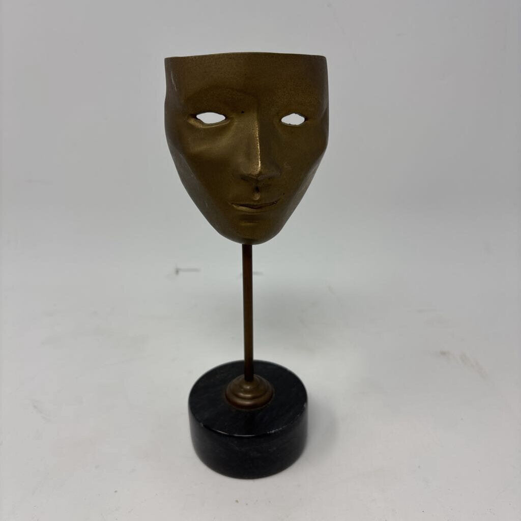 Drama Bronze Face On Stand