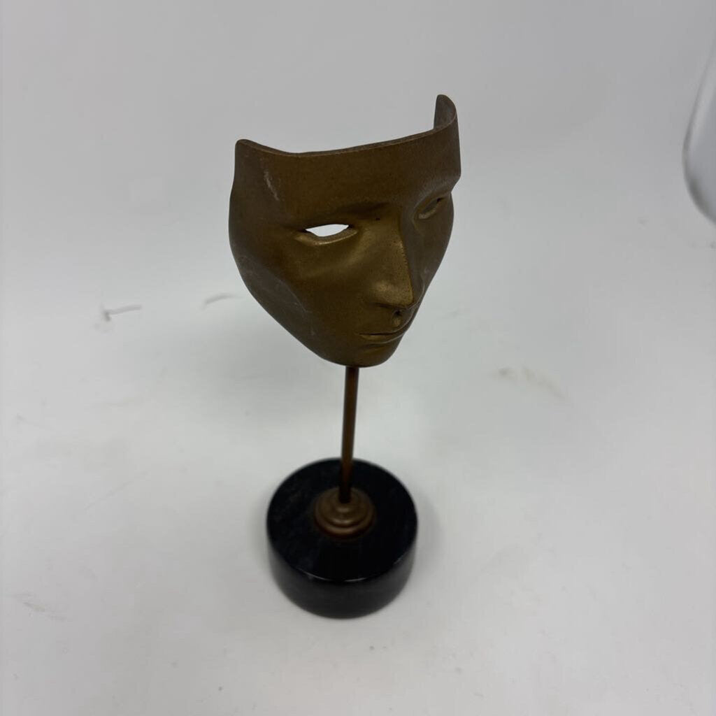 Drama Bronze Face On Stand