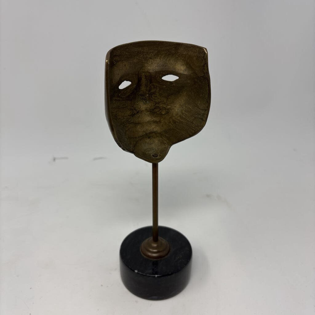 Drama Bronze Face On Stand