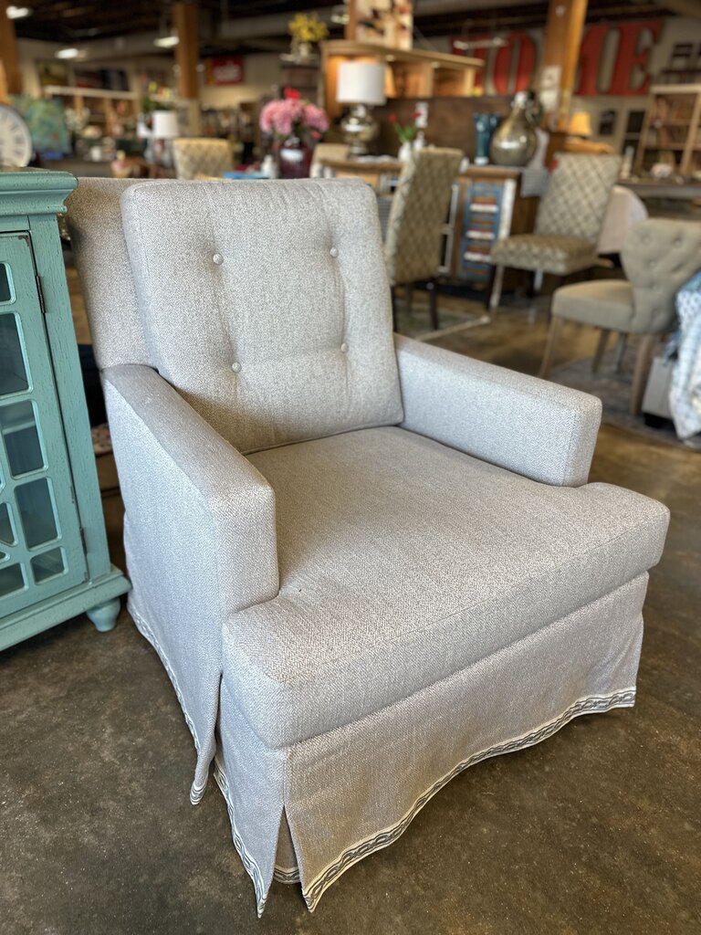 Upholstered Chair with Custom Skirt