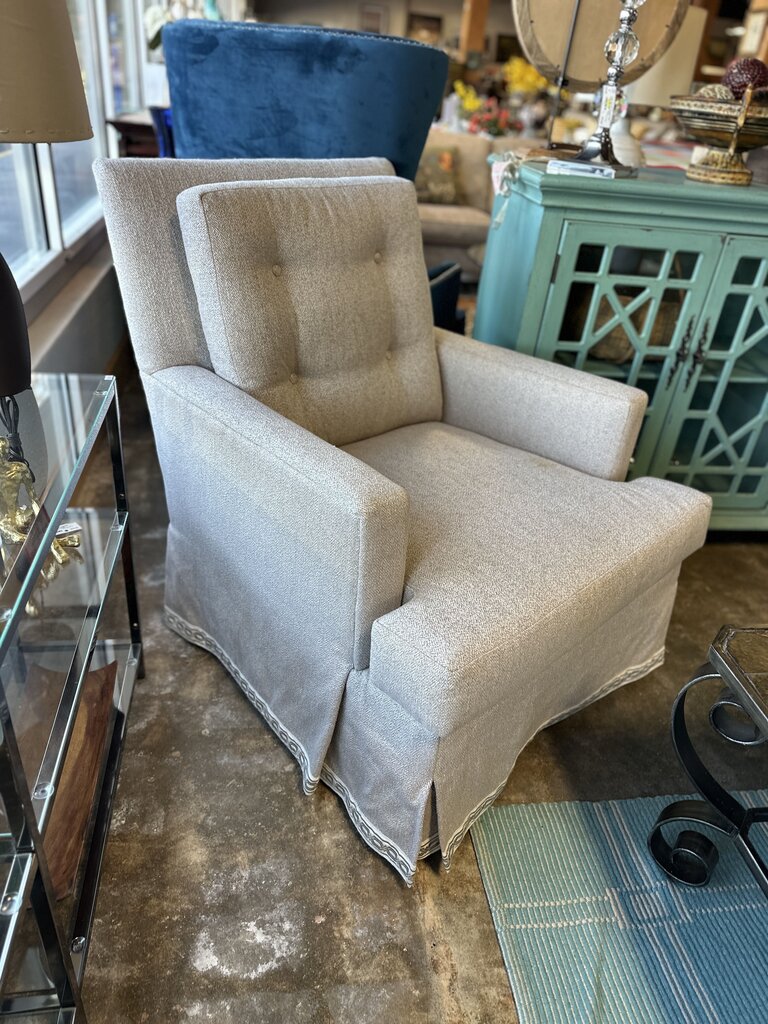 Upholstered Chair with Custom Skirt