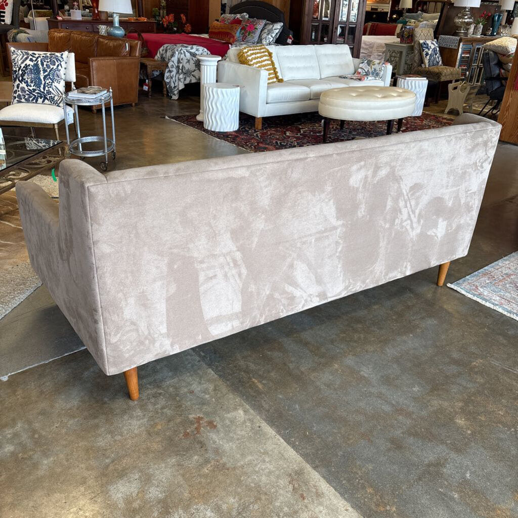 West Elm Mid-Century Tufted Velvet Sofa 6' 8"