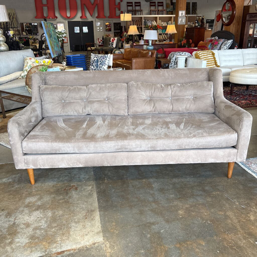 West Elm Mid-Century Tufted Velvet Sofa 6' 8"