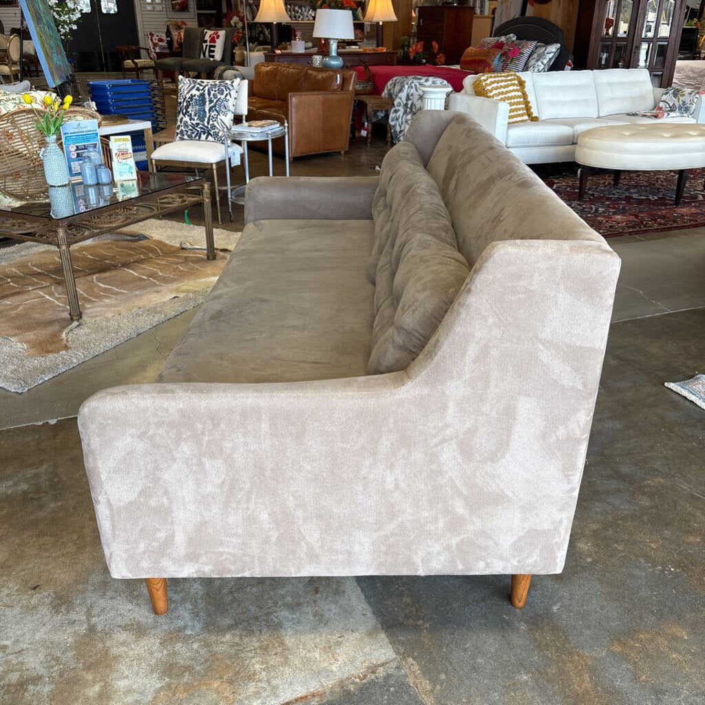 West Elm Mid-Century Tufted Velvet Sofa 6' 8"
