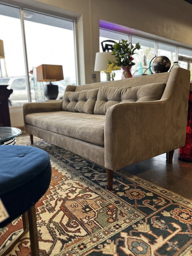 West Elm Mid-Century Tufted Velvet Sofa 6' 8"