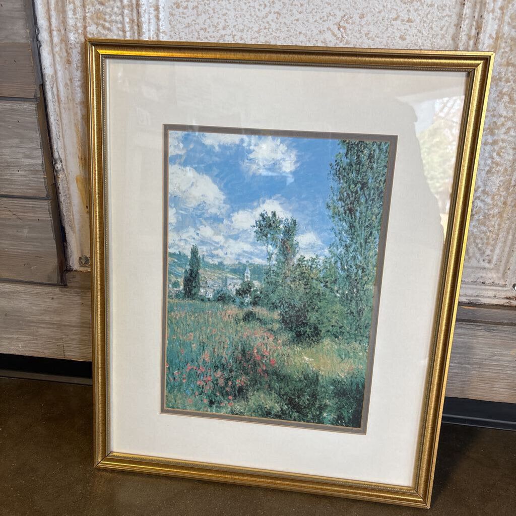 Framed Monet Painting 17.25 X 21.25