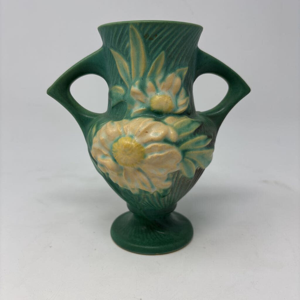 Roseville Peony Double Handled Vase