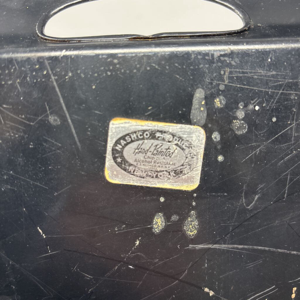 Vintage Metal Floral Toleware Serving Tray