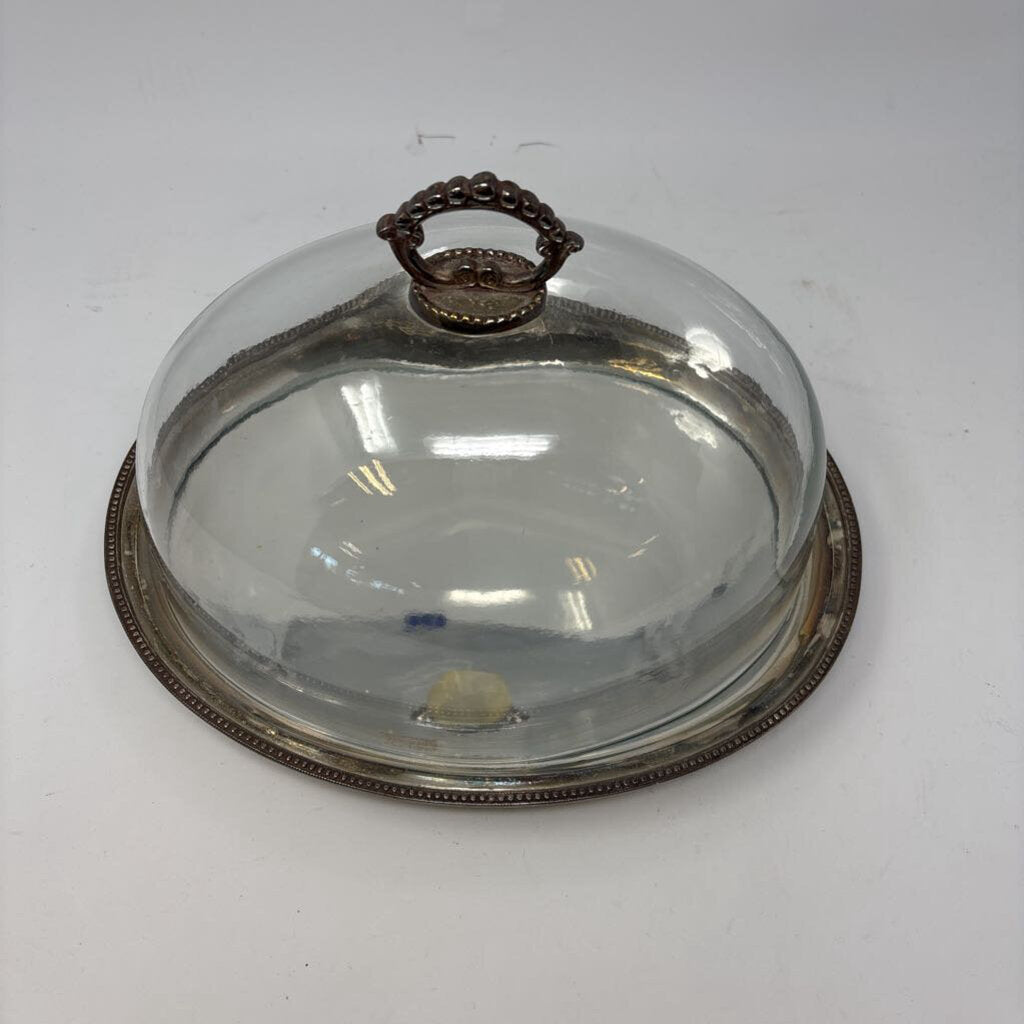 Silver Plate Done Serving Dish