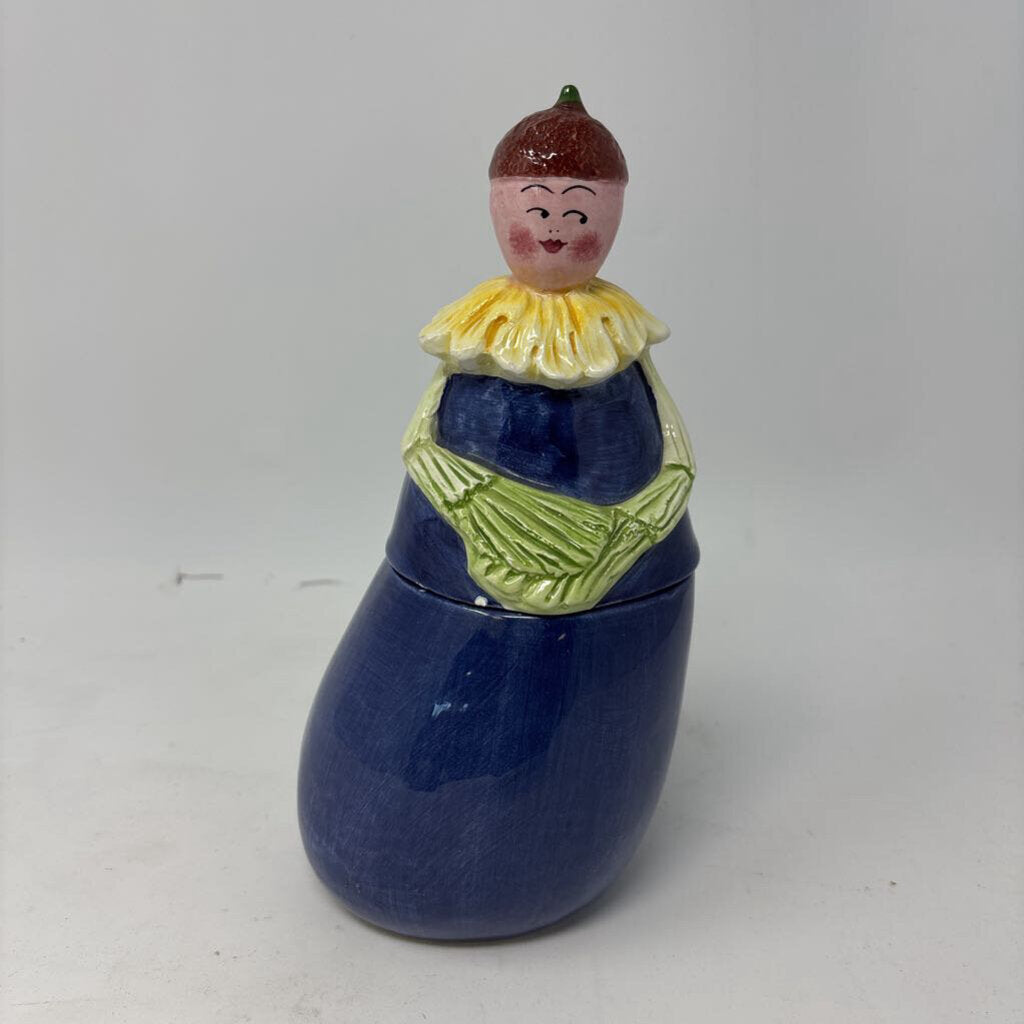 Food Canister Eggplant Lady