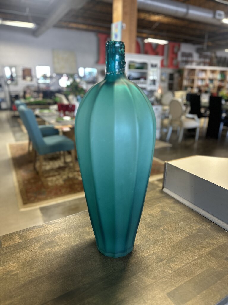 24 " Aqua Glass Vessel