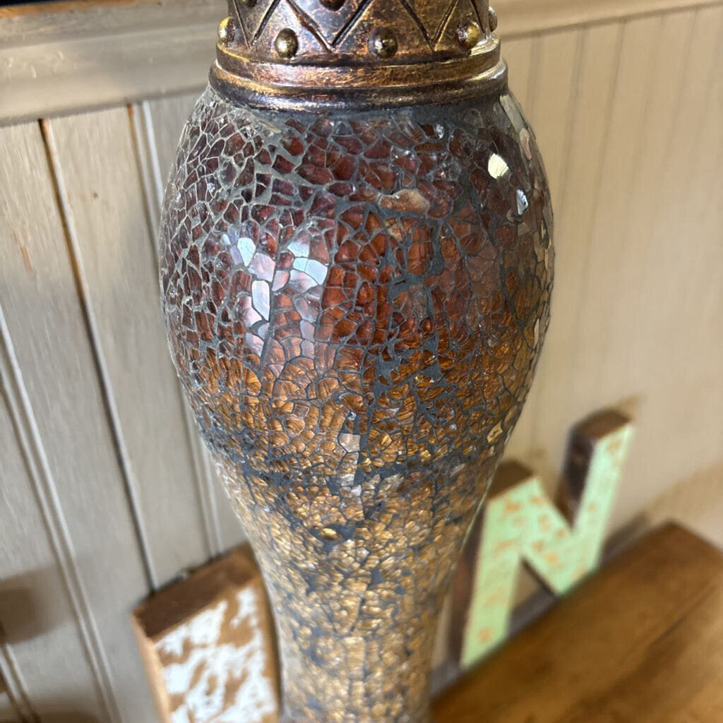 Vintage Style Deco Mosaic Glass Pillar
