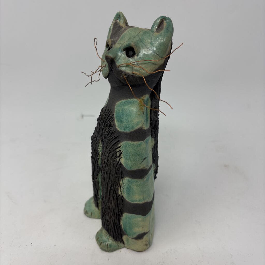 Ceramic Pottery Glazed Cat