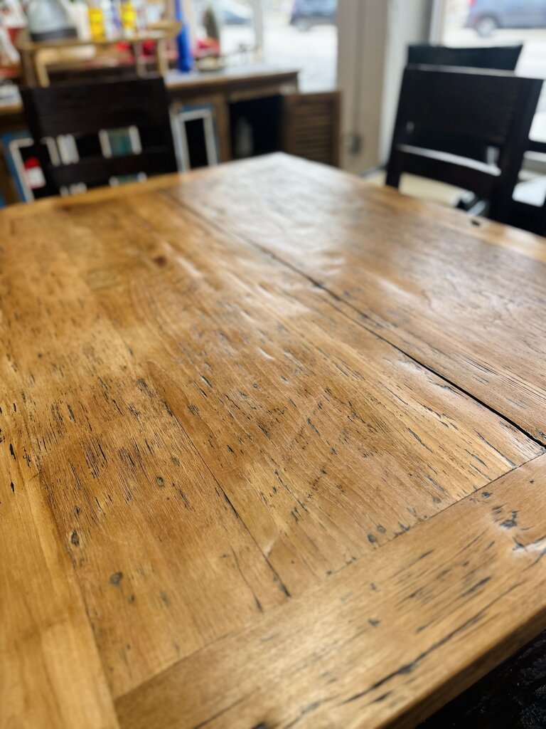 Rustic Handmade Dining Table & 6 Chairs