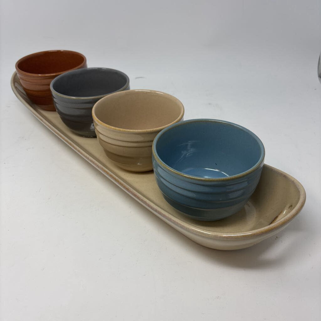 5 Piece Stoneware Serving Set