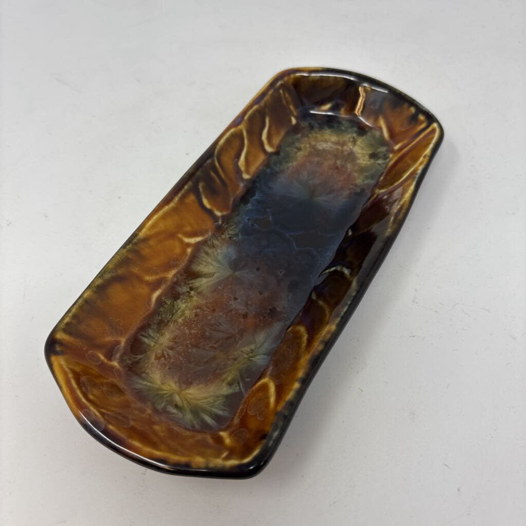 Signed Bill Campbell Pottery Butter Dish