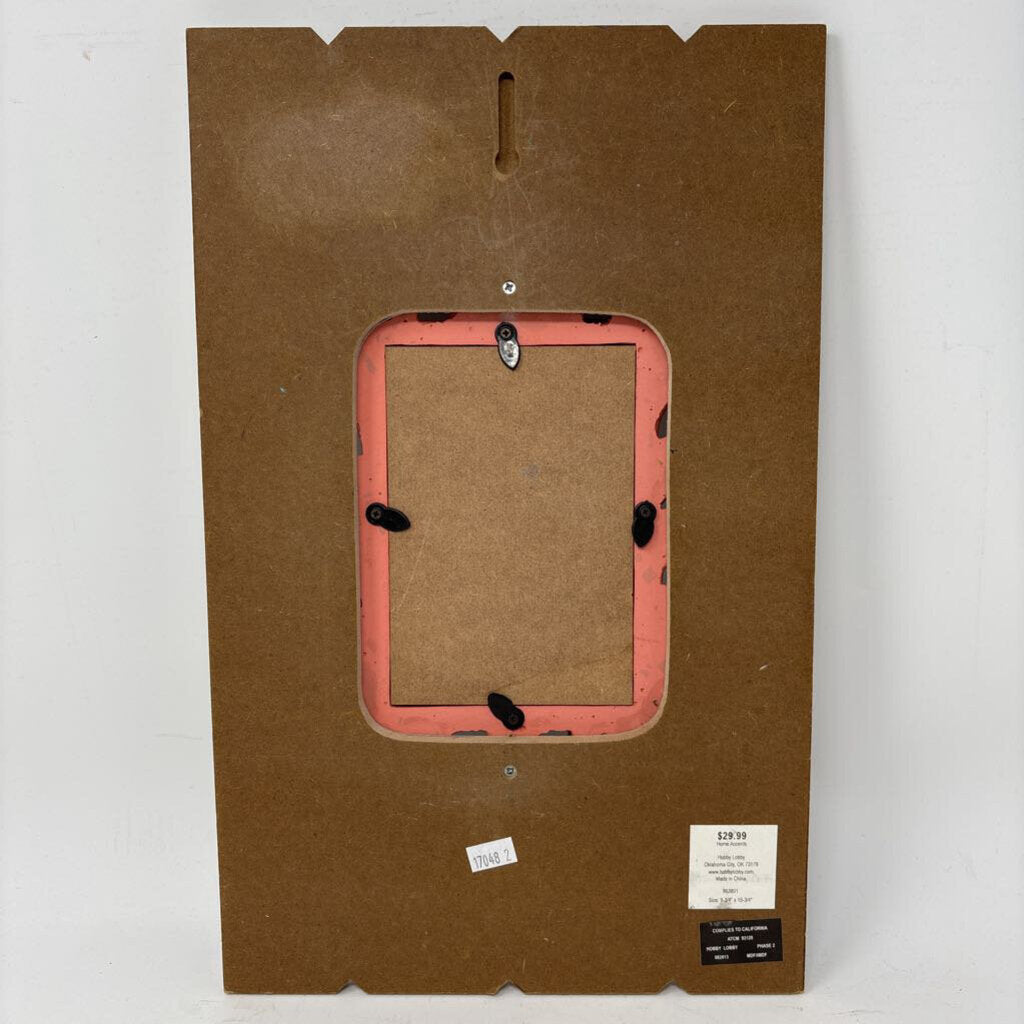 Baroque Style Frame On Slat Wood 10 X 16