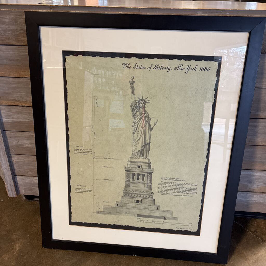 Framed Statue Of Liberty 31.5 X 38.25