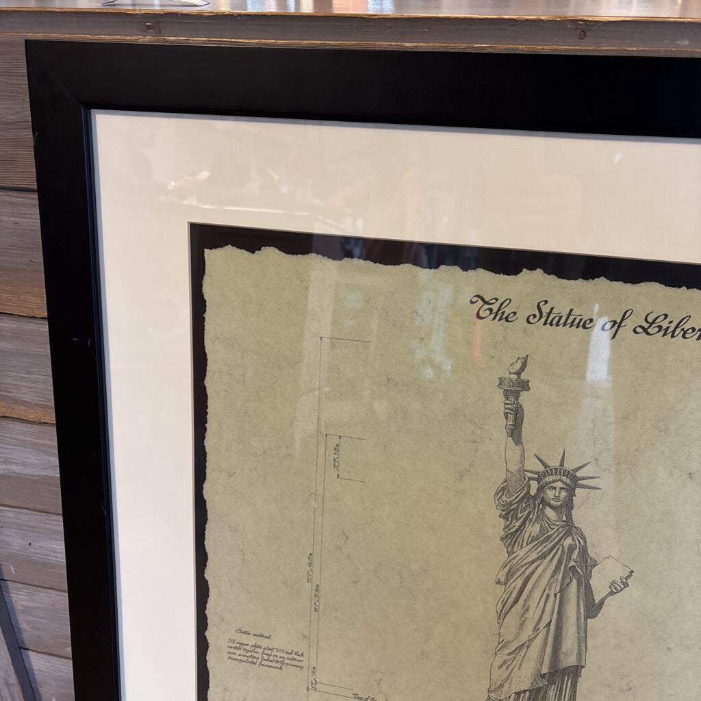 Framed Statue Of Liberty 31.5 X 38.25