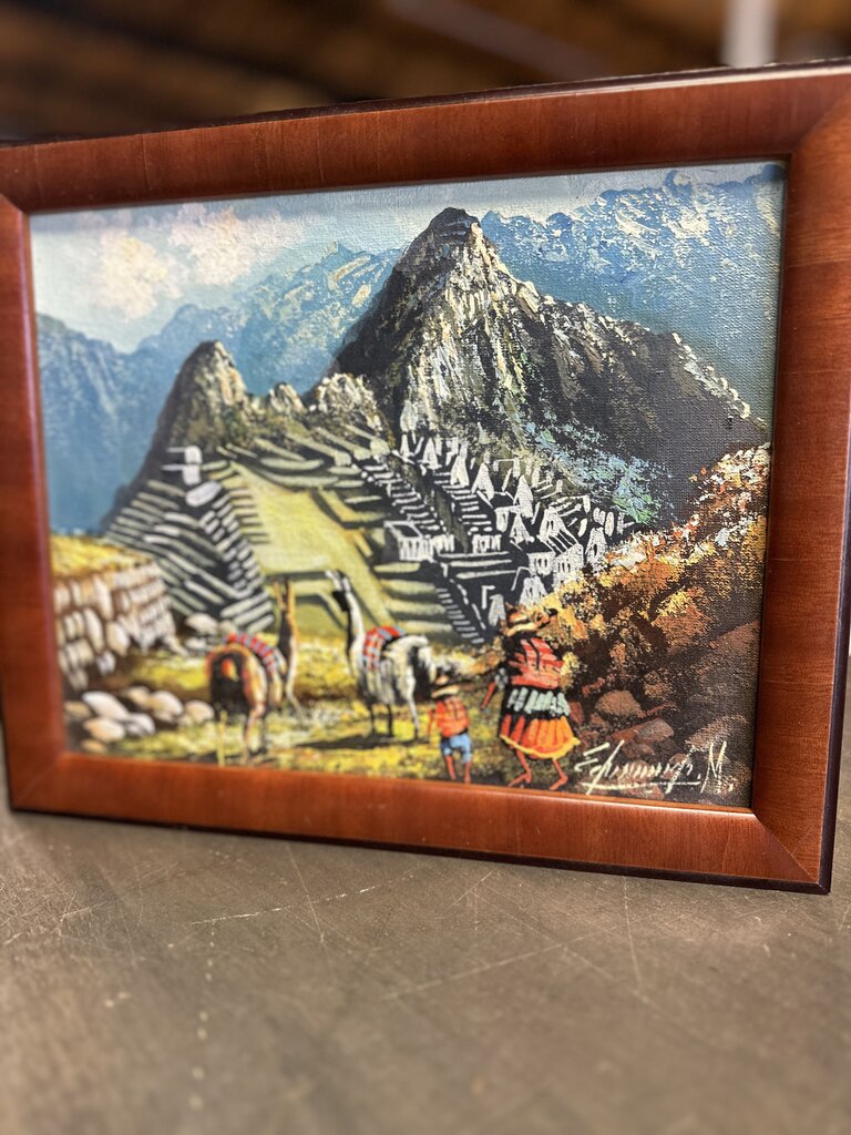 Vintage Machu Picchu Original Art Ed