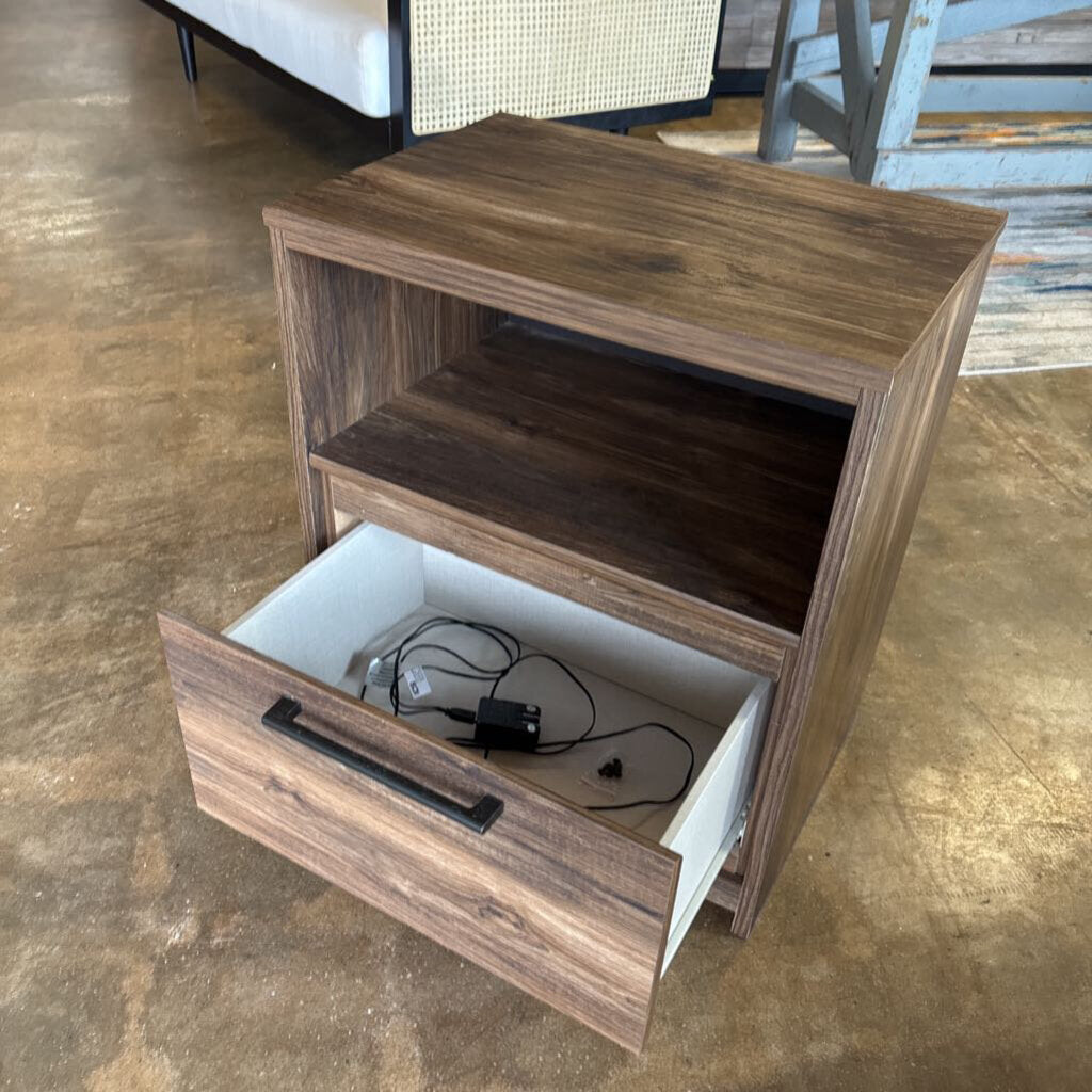 One Shelf One Drawer End Table
