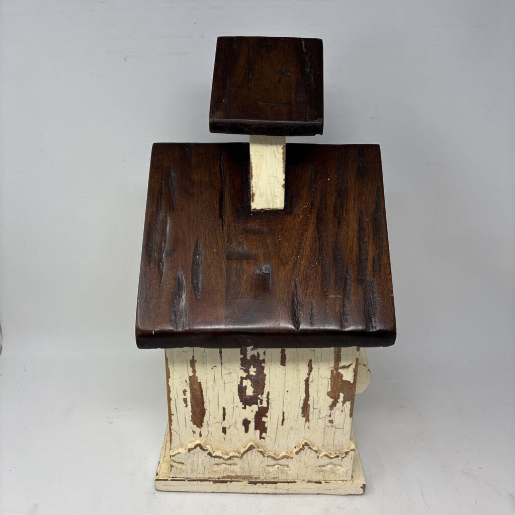 Rustic Wood Church Deco Birdhouse