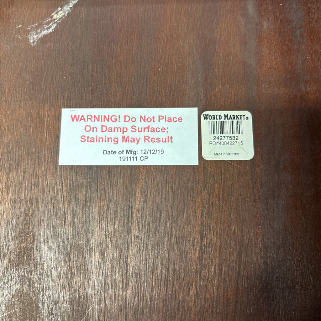 Wooden Accent Table 16.25 X 16.25 X 24.25