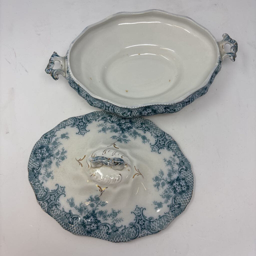 Antique English Transferware New Wharf