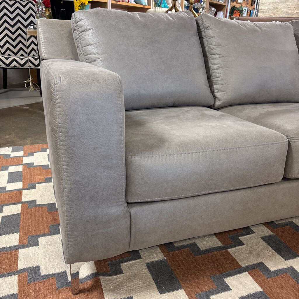 Gray 3 Cushion Textured Sofa