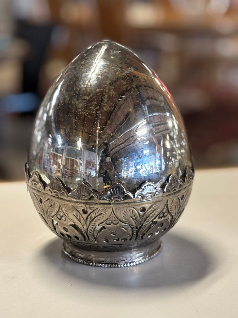 Mercury Glass Luminary Medium Egg