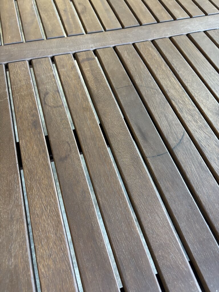 Solid Teak Outdoor Table, Bench & 4 Chairs