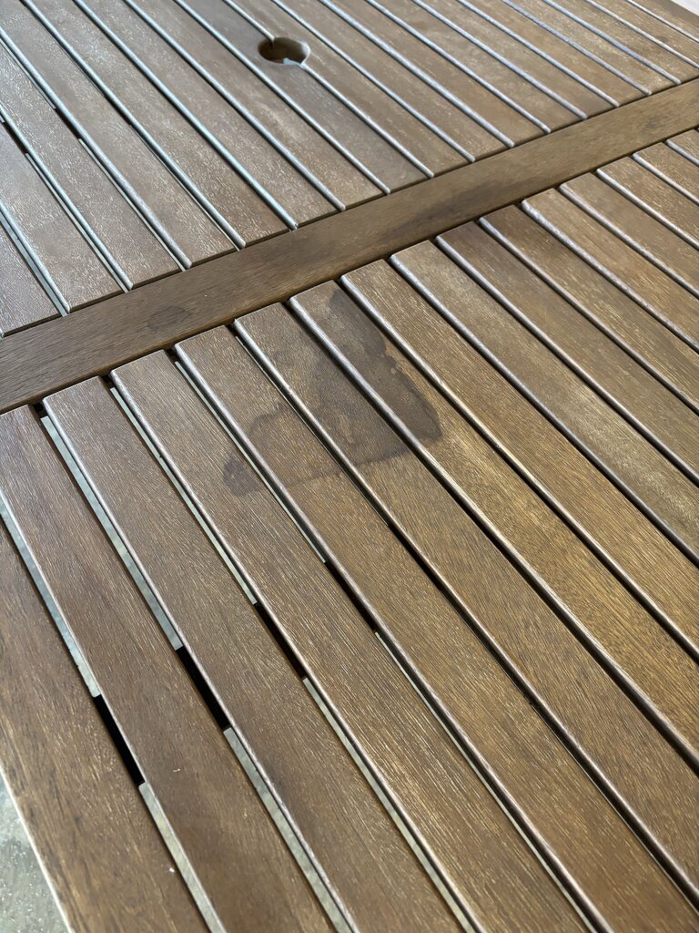 Solid Teak Outdoor Table, Bench & 4 Chairs