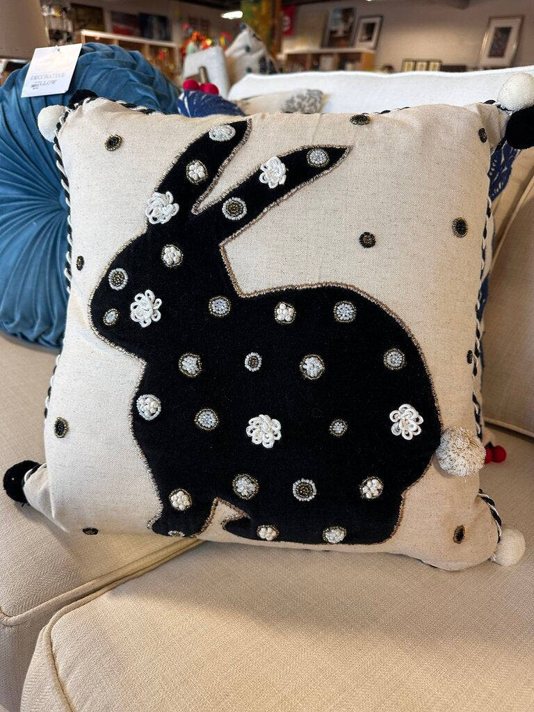 Pom Pom Bunny Pillow