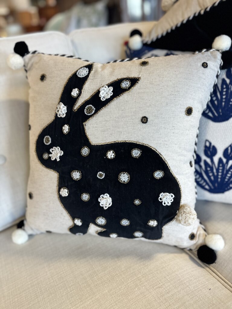 Pom Pom Bunny Pillow