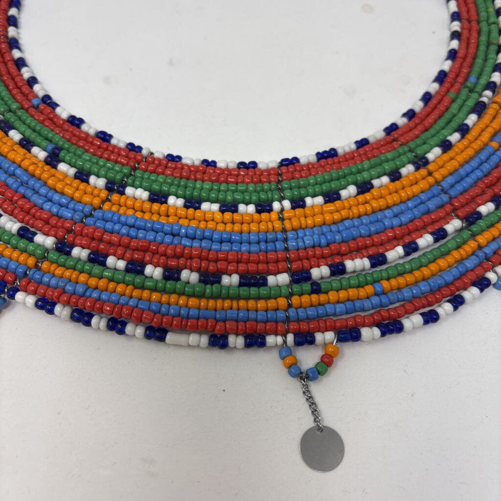 Deco Beaded Collar Necklace from Tanzania