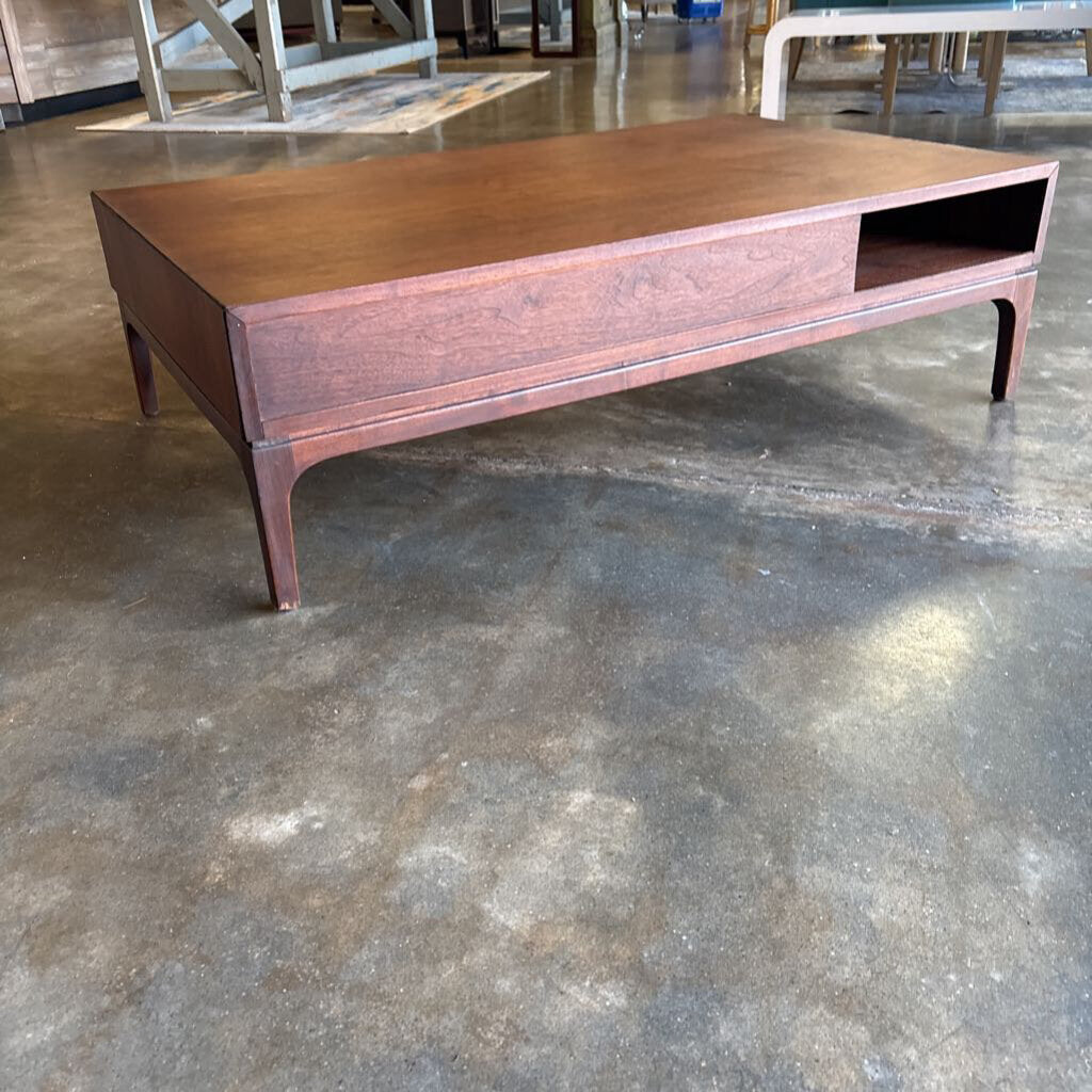 MCM Low Wooden Coffee Table 48.5 X 30.25 X 14.5