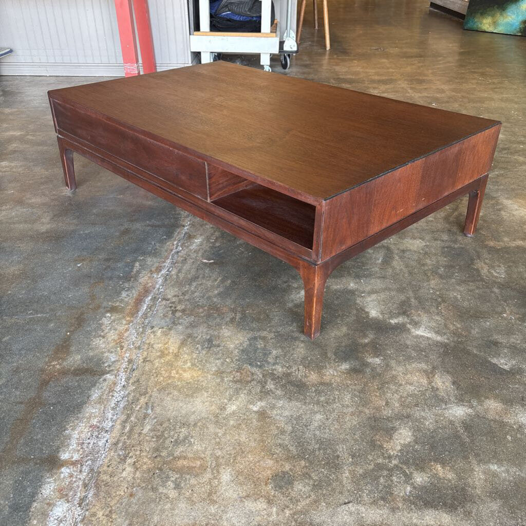 MCM Low Wooden Coffee Table 48.5 X 30.25 X 14.5