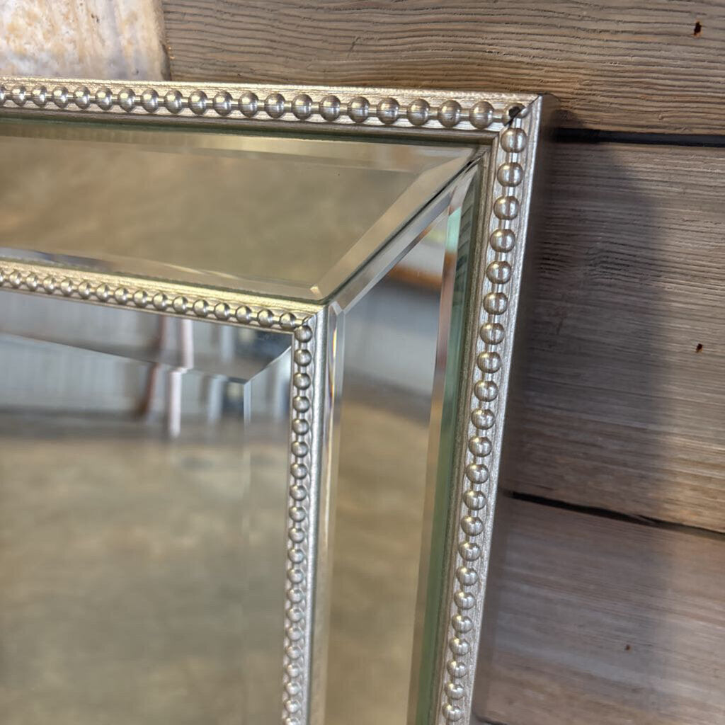 Silver Beaded Bevel Mirror 36 X 24