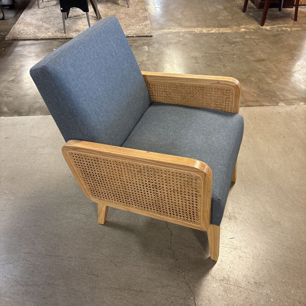Wood/Rattan Cane Chair