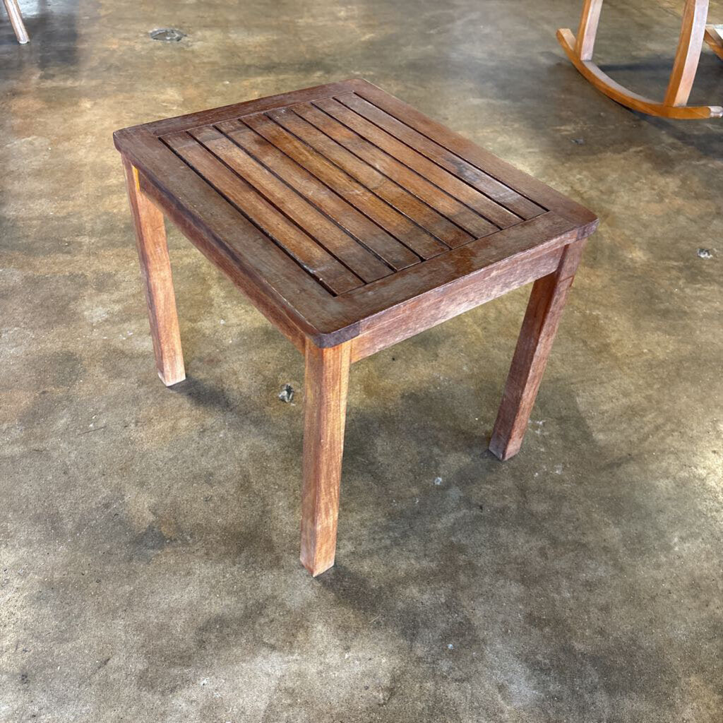 Teak Outdoor Side Table 19 X 16 X 17