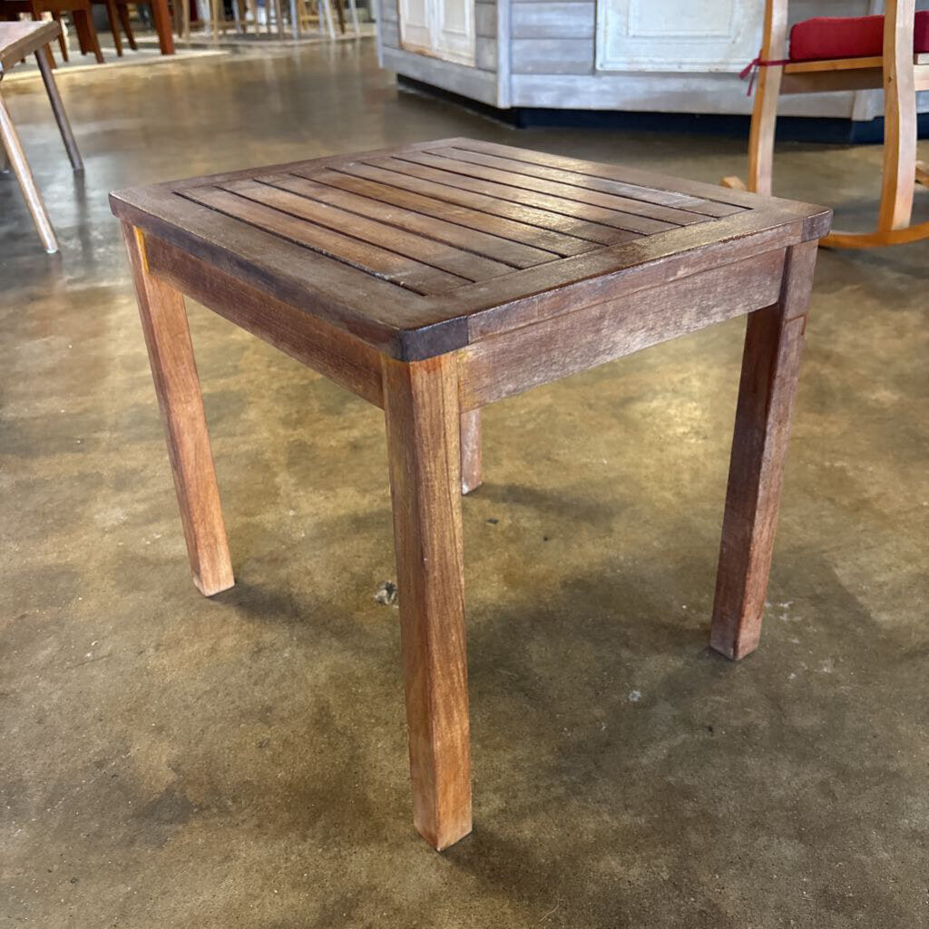 Teak Outdoor Side Table 19 X 16 X 17