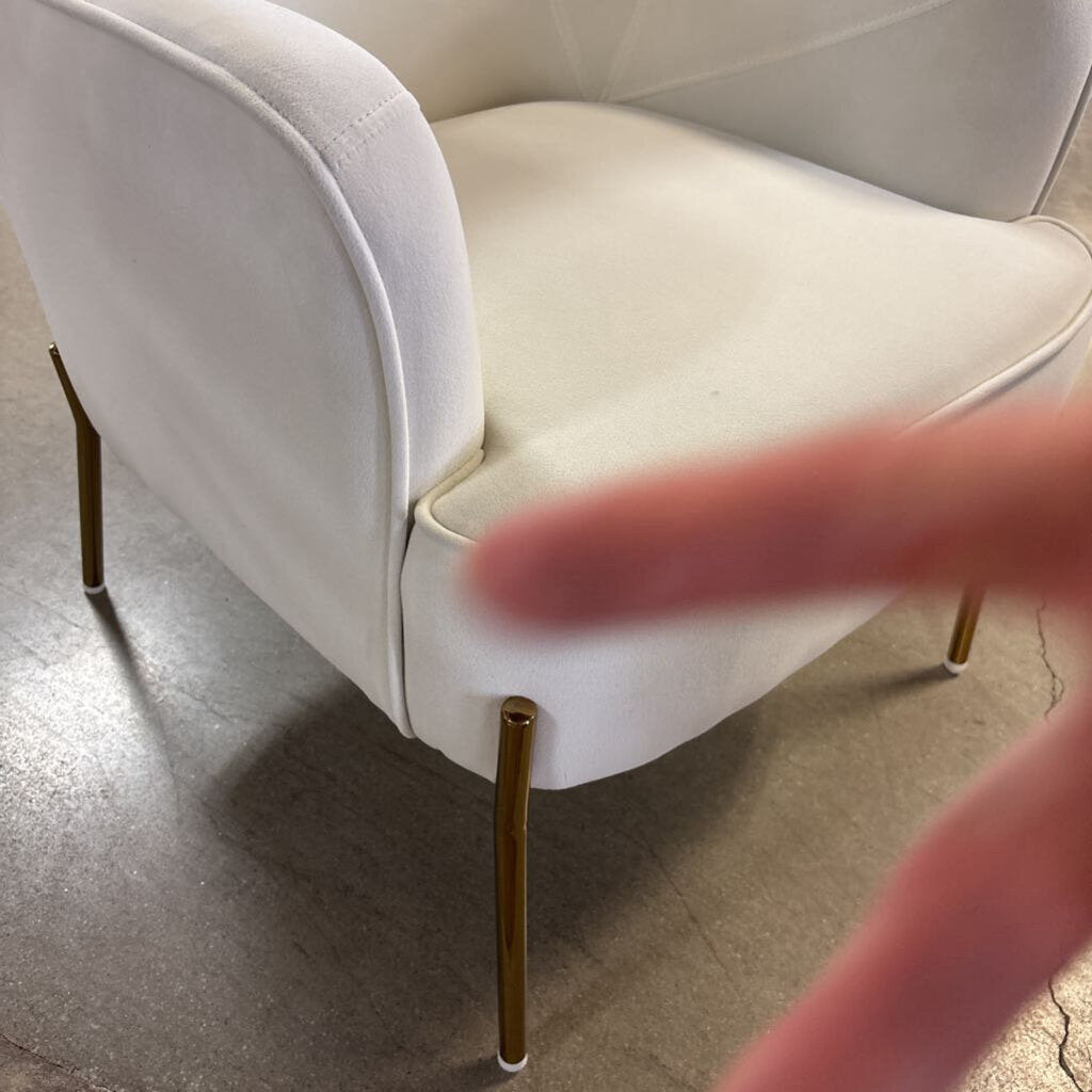 Wide Velvet Contemporary Chair