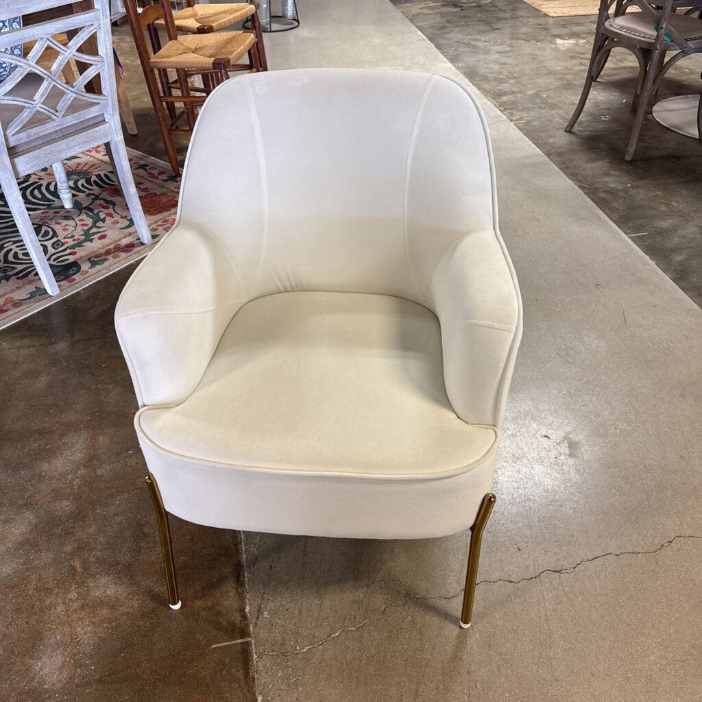 Wide Velvet Contemporary Chair