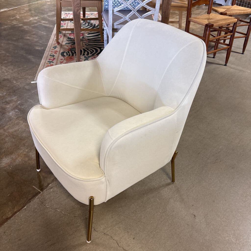 Wide Velvet Contemporary Chair