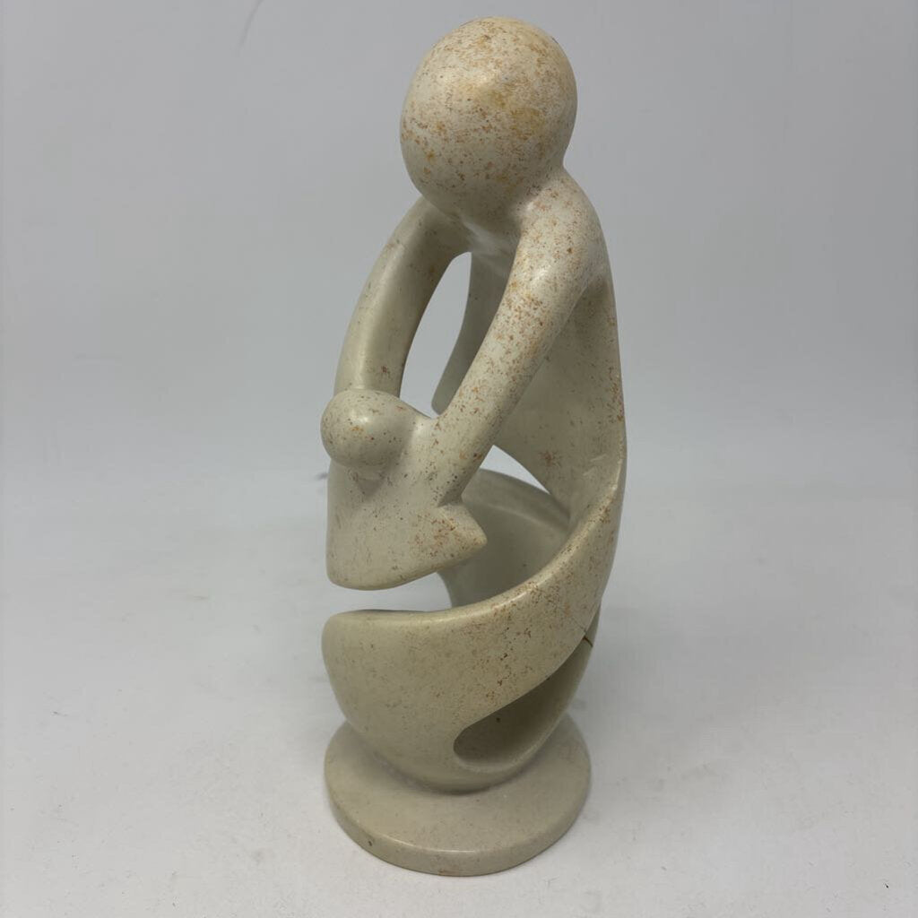Mother & Child Hand Carved Soapstone Table Topper