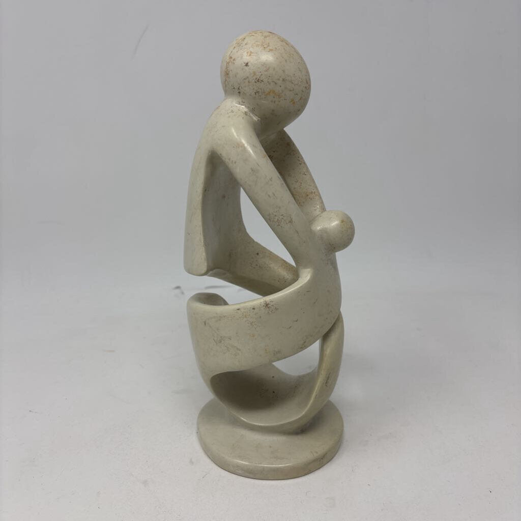 Mother & Child Hand Carved Soapstone Table Topper