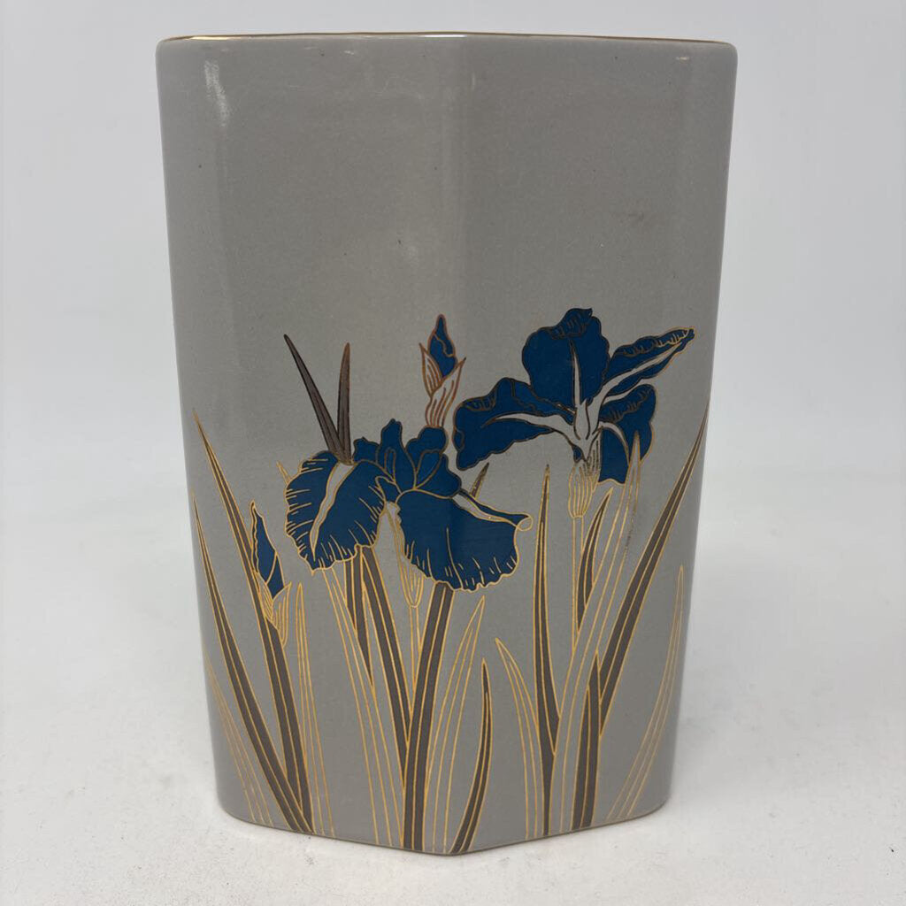 Iris Gold Ceramic Vase