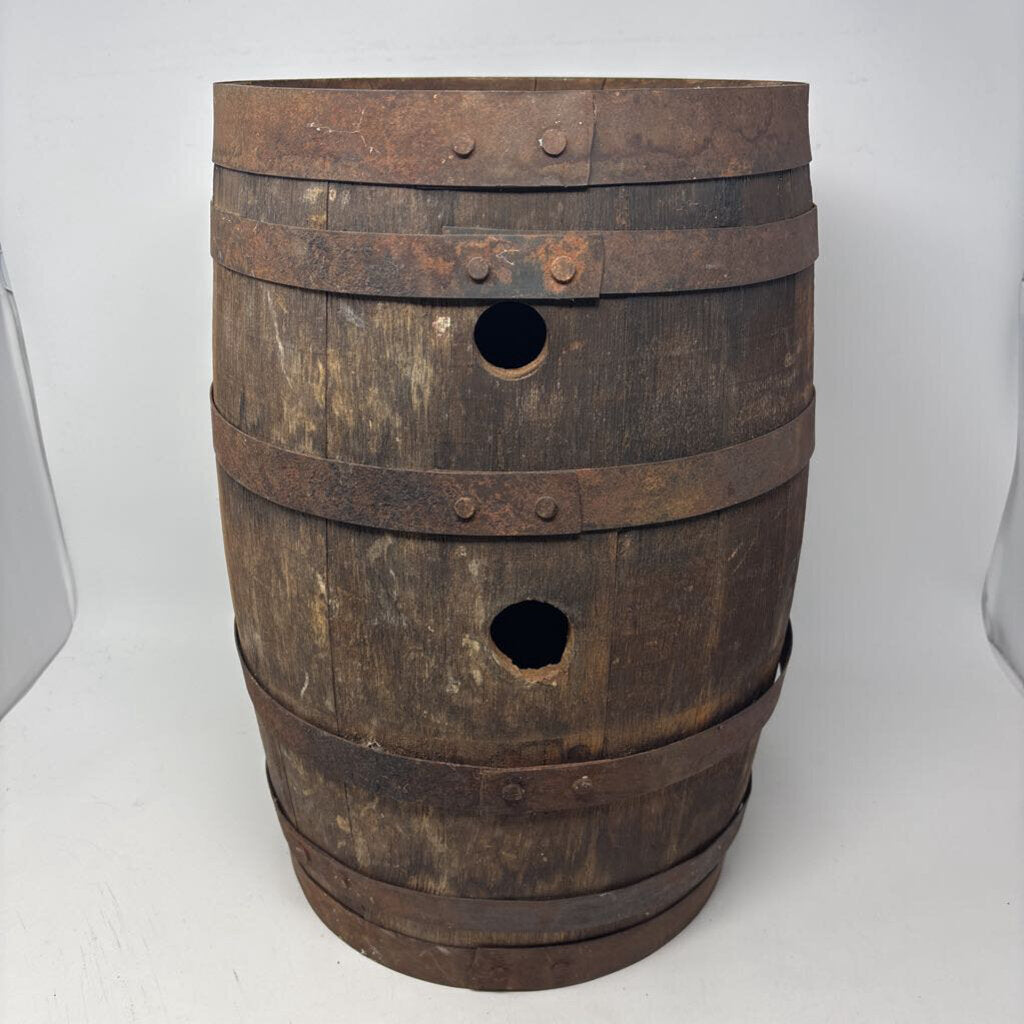 Vintage Rustic Wooden Barrel