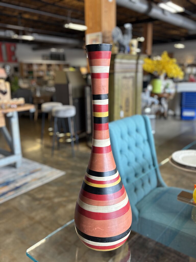 Tall Striped Vase